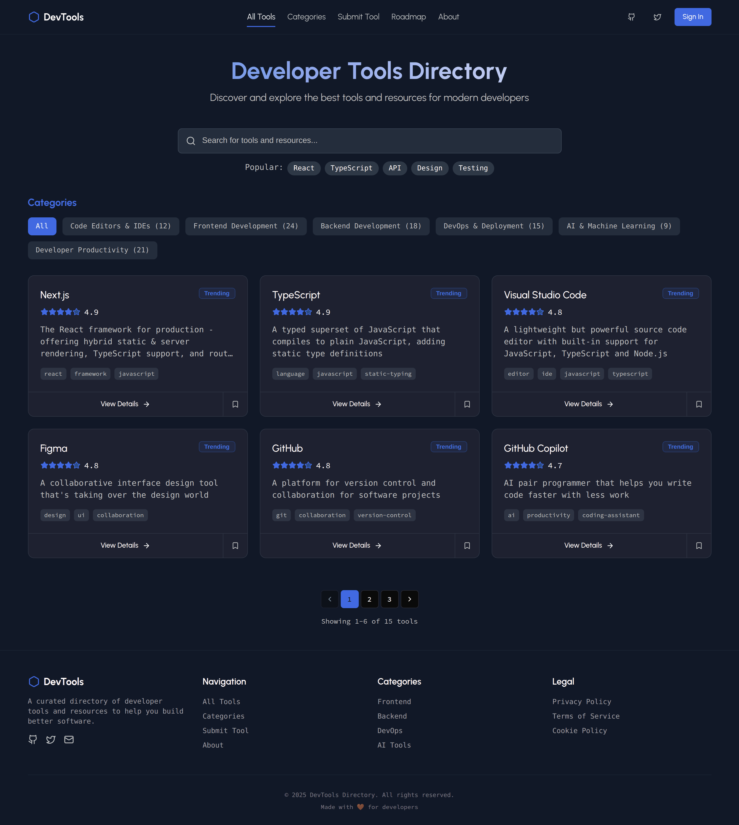 DevTools - a Directory for Developer tools screenshot 2