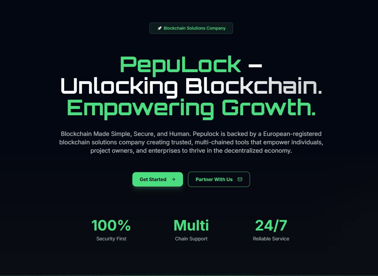 Pepulock - A Multichain Token Locking & Vesting Platform