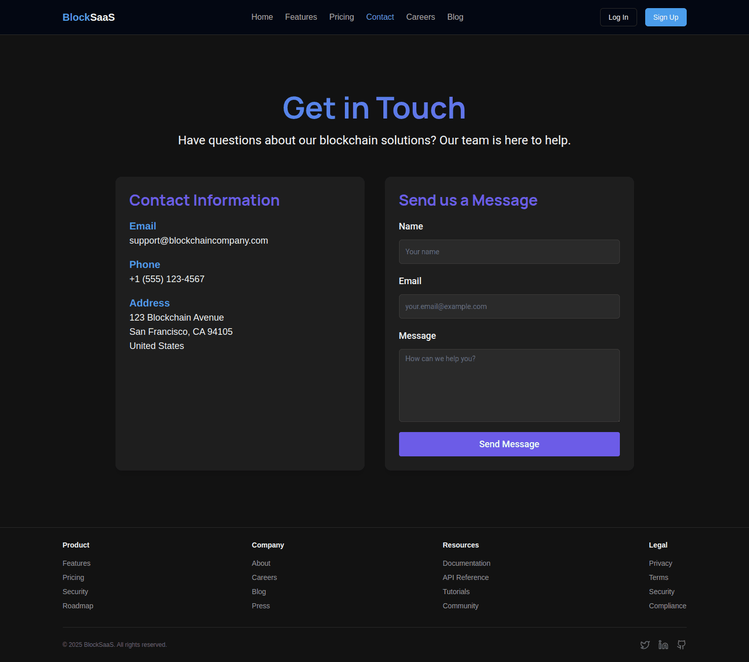 BlockSaaS - a Blockchain Services Website screenshot 4