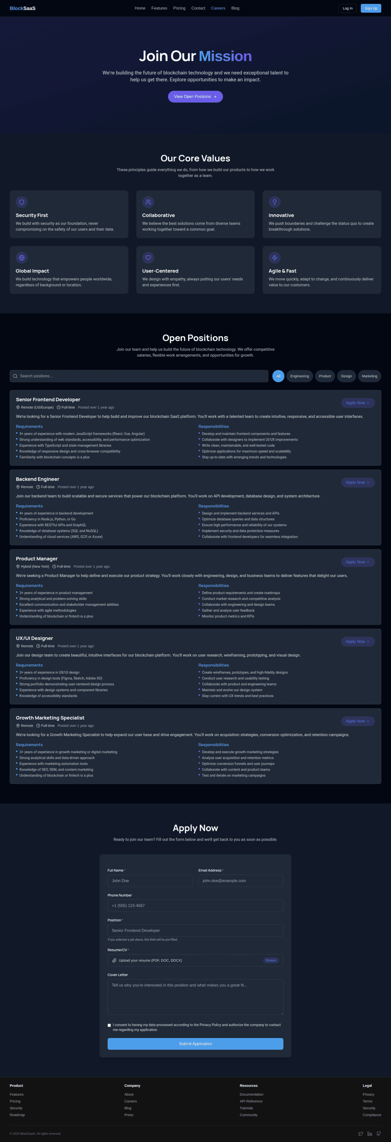 BlockSaaS - a Blockchain Services Website screenshot 5